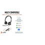 POLY Blackwire 3320 Stereo USB-C Headset +USB-C/A Adapter Avec fil Arceau Bureau/Centre d'appels USB Type-C Noir POLY