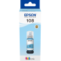 Bouteille d'encre Epson EcoTank Epson 108 Cyan clair d'origine (C13T09C54A) EPSON