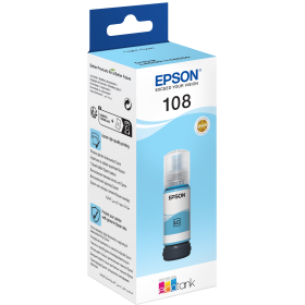 Bouteille d'encre Epson EcoTank Epson 108 Cyan clair d'origine (C13T09C54A) EPSON