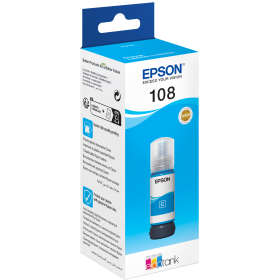 Bouteille d'encre Epson EcoTank Epson 108 Cyan d'origine (C13T09C24A) EPSON