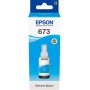 Bouteille d'encre Epson 673 C (T6732) Cyan d'origine (C13T67324A) EPSON