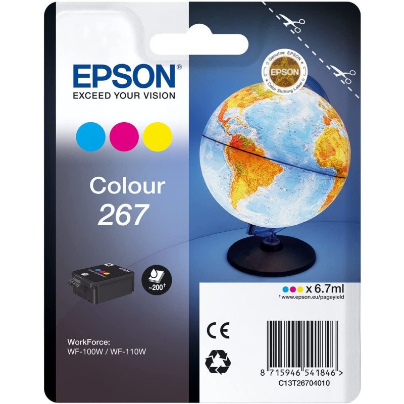 Epson Monobloc Globe 267 - encre DURABrite Ultra 3 couleurs (C13T26704010) EPSON