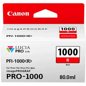 Cartouche d'encre Canon d'origine PFI-1000R Rouge (0554C001AA)