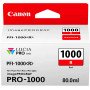 Cartouche d'encre Canon d'origine PFI-1000R Rouge (0554C001AA)