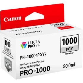 Cartouche d'encre Canon d'origine PFI-1000PGY Gris Photo (0553C001AA)