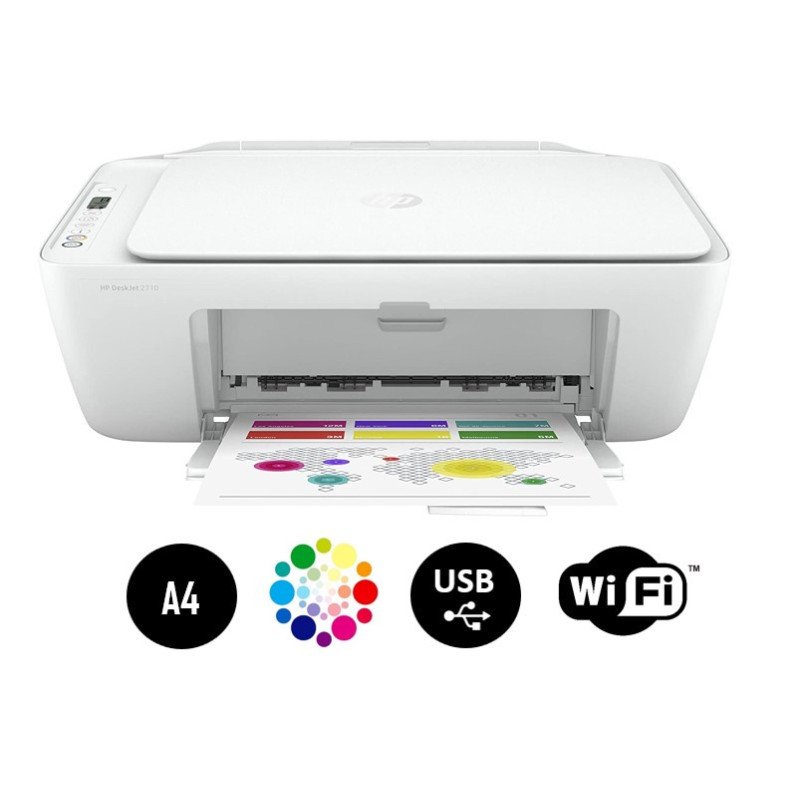 HP Imprimante Couleur 3-En-1 DeskJet 2720 - Wifi - Impression