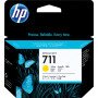 Pack de 3 Cartouches d'encre HP d'origine 711 Jaune (CZ136A)