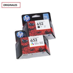 HP Pack Cartouches 652 Noir + 652 Couleur - ORIGINALES  (F6V25AE) Hp