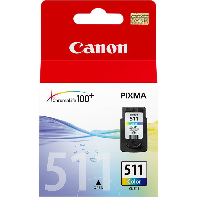 Canon CL-511 Couleurs - Cartouche d'encre Canon d'origine (2972B007AA) prix  Maroc