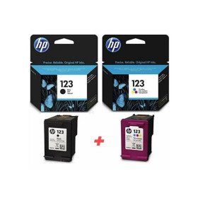 HP Cartouche 123 Noir + 123 tri-couleur - Produits Authentiques Hp