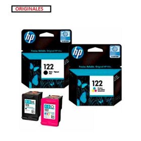 HP Pack Cartouche 122 NOIR + 122 COULEUR - Produits Authentiques