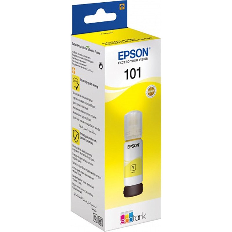 Bouteille d'encre Epson 101 Jaune EcoTank d'origine (C13T03V44A) EPSON