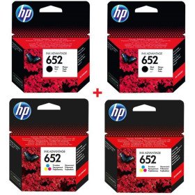 HP Pack de 2 cartouches 652 noir + 2 cartouches 652 couleur Hp