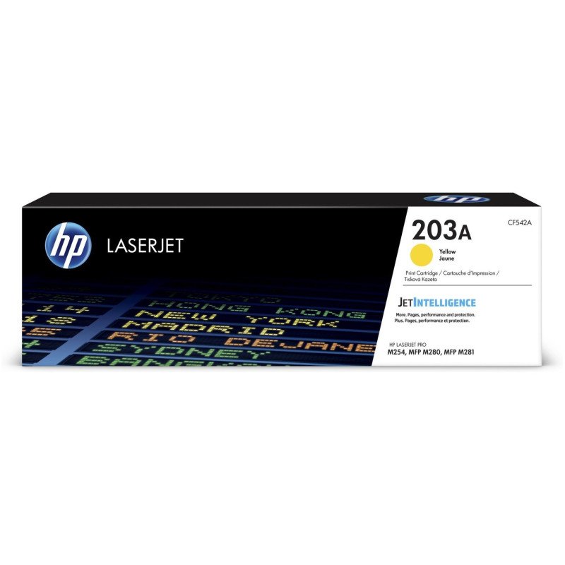 Toner HP LaserJet d'origine 203A Jaune (CF542A) Hp