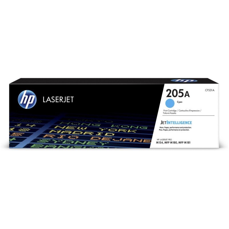 Toner HP LaserJet d'origine 205A Cyan (CF531A)