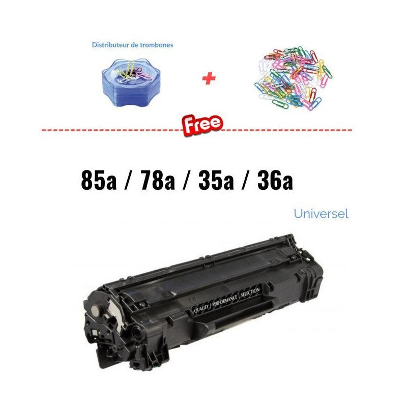 Toner 85A  78A  35A  36A Universel ( Distributeur + trombones Offert ) GENERIC