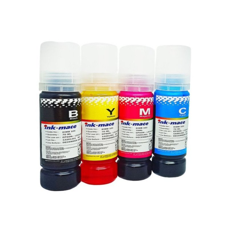 Ink Mate Pack bouteilles d'encre 103 Ecotank adaptable ( Black, Cyan, Magenta, Yellow ) GENERIC