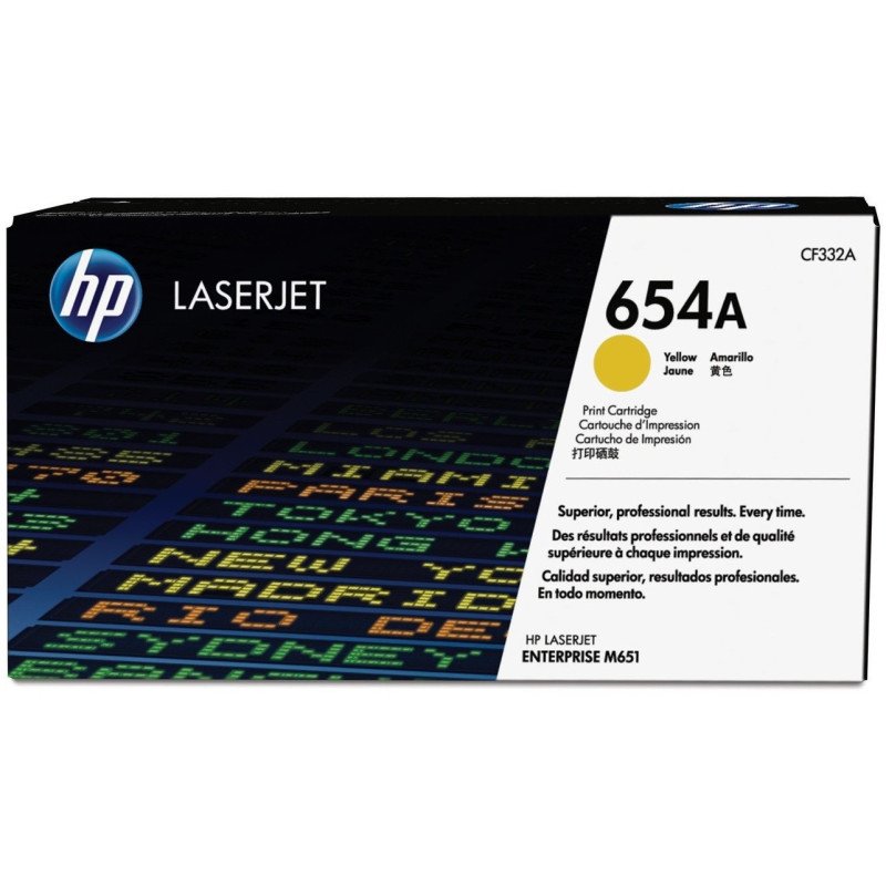 Toner HP LaserJet d'origine 654A Jaune (CF332A)