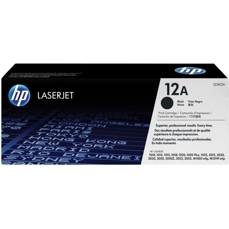 Toner HP LaserJet d'origine 12A Noir (Q2612A)