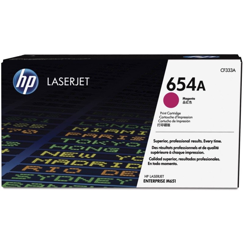 Toner HP LaserJet d'origine 654A Magenta (CF333A)