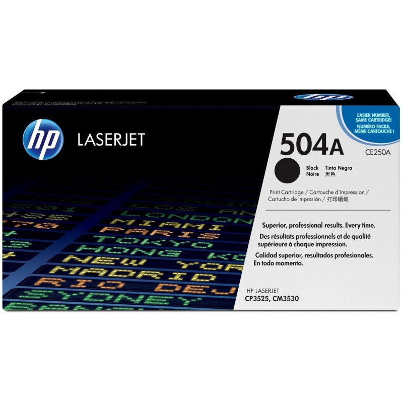 Toner HP LaserJet d'origine 504A Noir (CE250A)