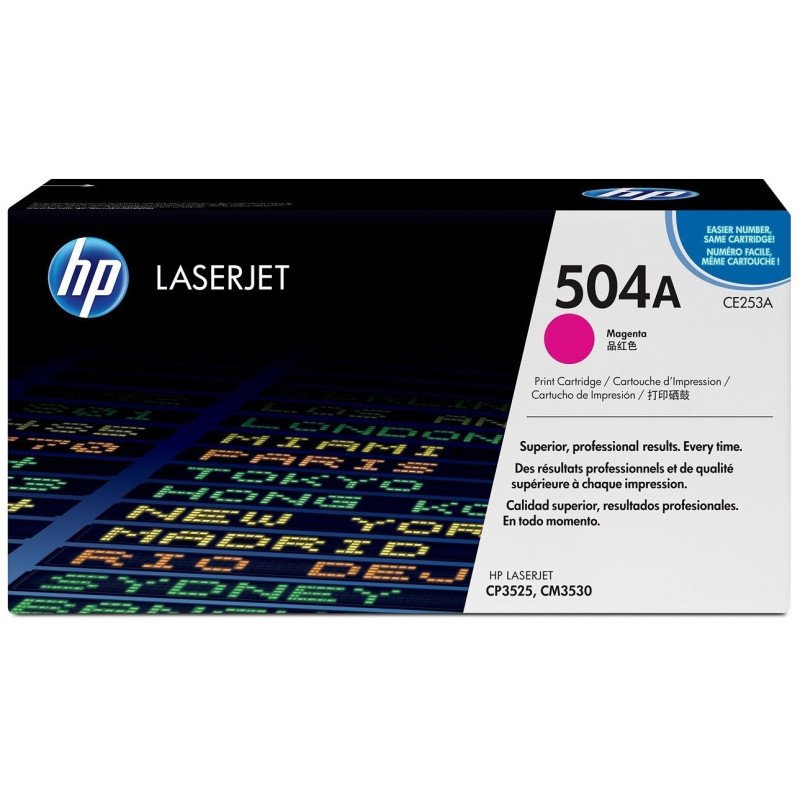 Toner HP LaserJet d'origine 504A Magenta (CE253A)