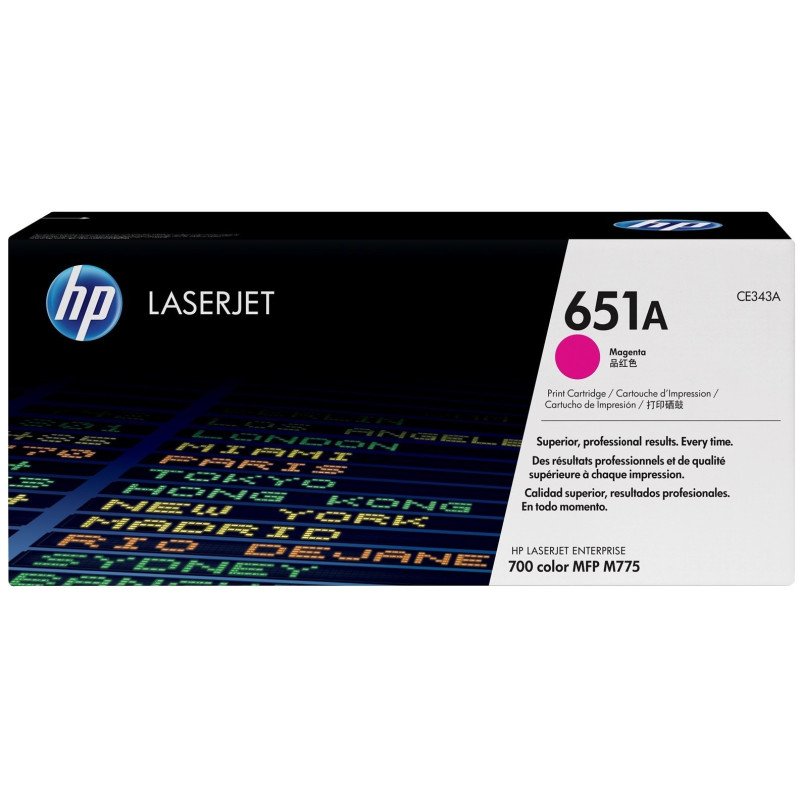 Toner HP LaserJet d'origine 651A Magenta (CE343A) Hp