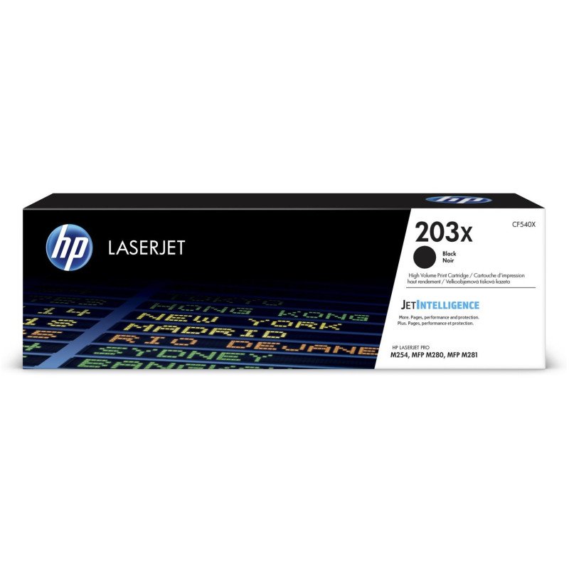 Toner grande capacité HP LaserJet d'origine 203X Noir (CF540X)