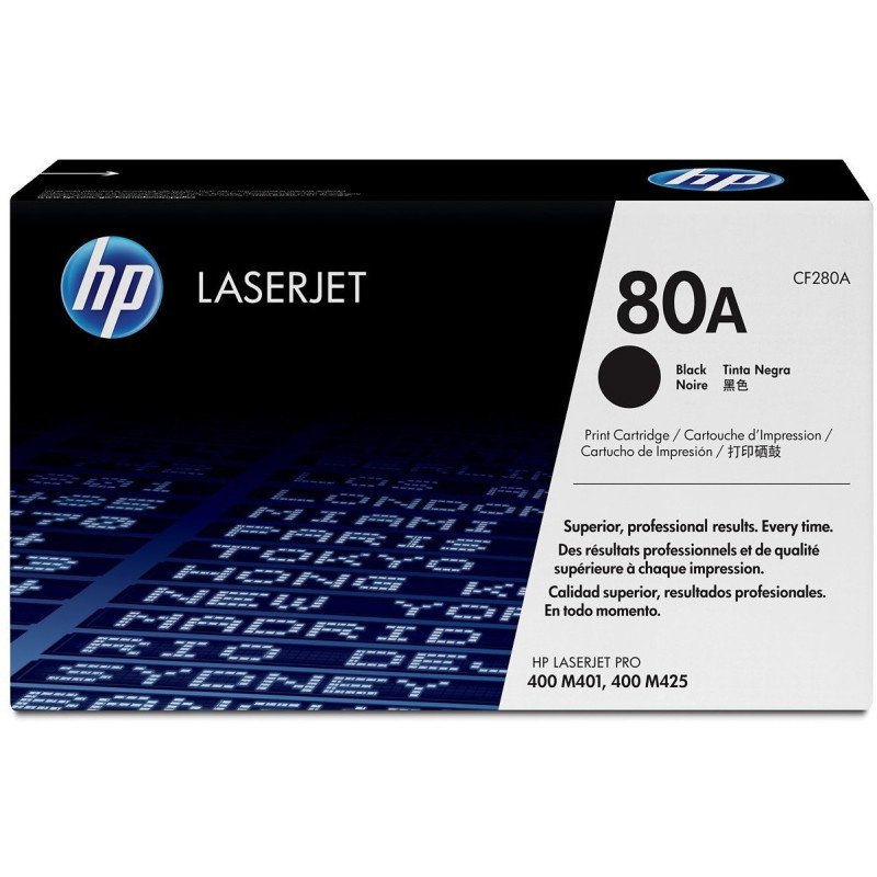 Toner HP LaserJet d'origine 80A Noir (CF280A)