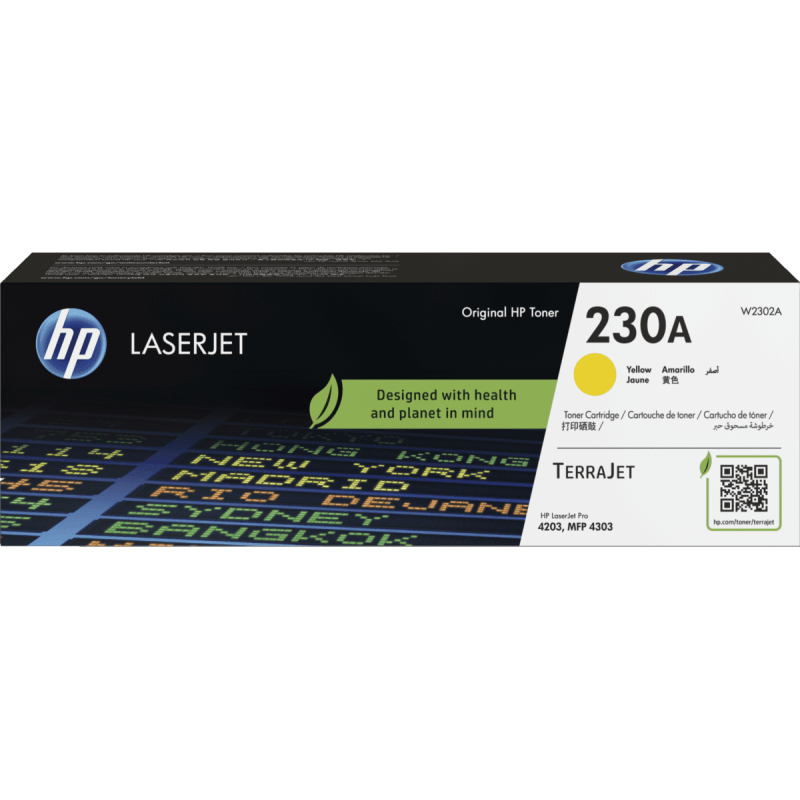 Toner HP LaserJet d'origine 230A Jaune (W2302A) Hp