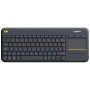 Clavier sans fil avec pavé tactile intégré Logitech Wireless Touch Keyboard K400 Plus Noir (920-007129) Logitech