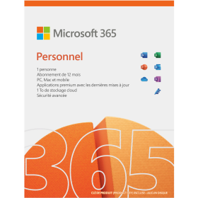 Microsoft 365 Personnel Français - 1 an / 1 PC (QQ2-01416) Microsoft