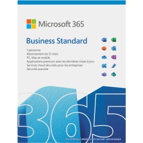 Microsoft 365 Business Standard Français - 1 an - 5 PC ou MAC pour 1 utilisateur (KLQ-00667) Microsoft