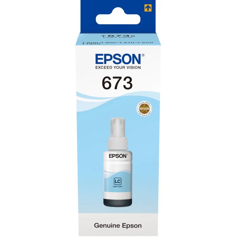 Bouteille d'encre EPSON T6735 Cyan Clair (C13T67354A) EPSON