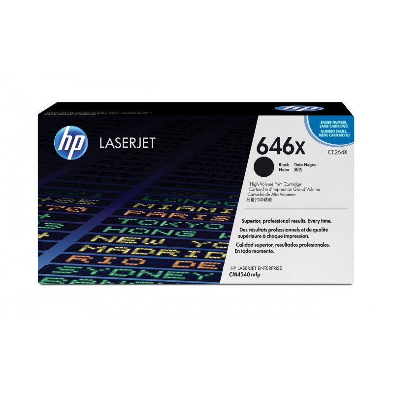 Toner grande capacité HP LaserJet d'origine 646X Noir (CE264X) Hp