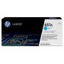 Toner HP LaserJet d'origine 651A Cyan (CE341A) Hp