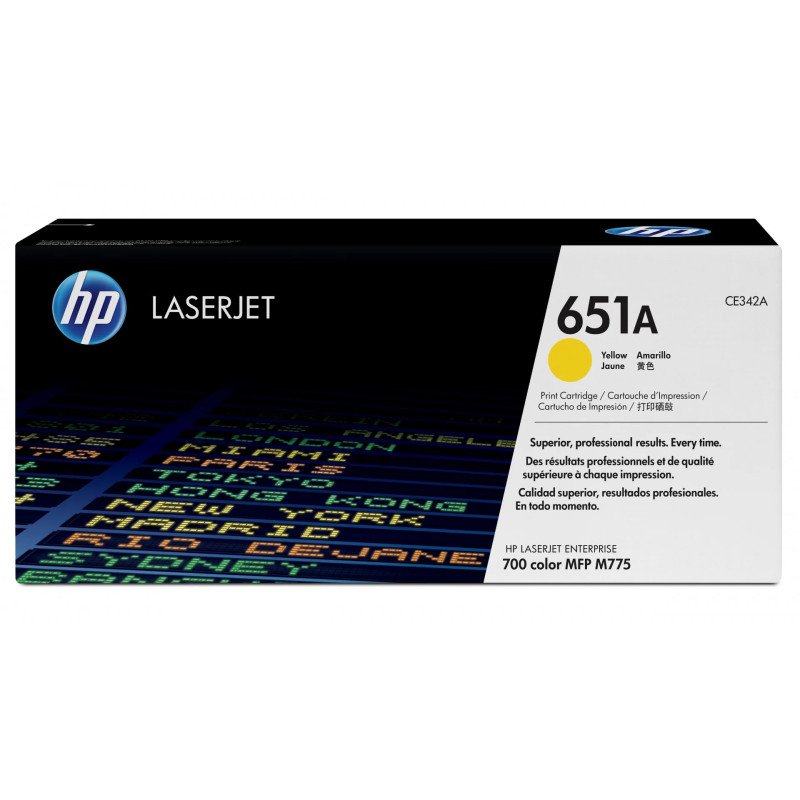 Toner HP LaserJet d'origine 651A Jaune (CE342A) Hp