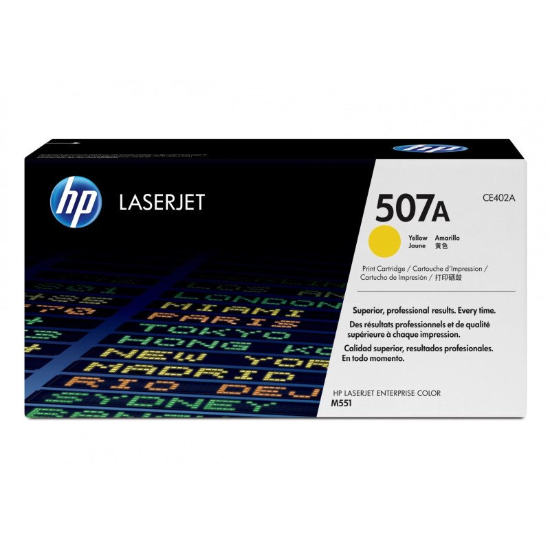 Toner HP LaserJet d'origine 507A Jaune (CE402A) Hp