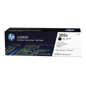 HP 305X pack de 2 toners LaserJet noir grande capacité authentiques Hp