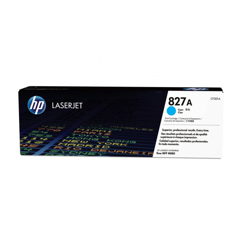 Toner HP LaserJet d'origine 827A Cyan (CF301A) Hp