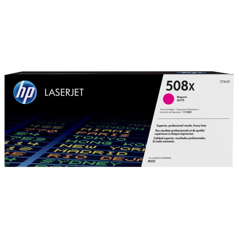 Toner grande capacité HP LaserJet d'origine 508X Magenta (CF363X) Hp