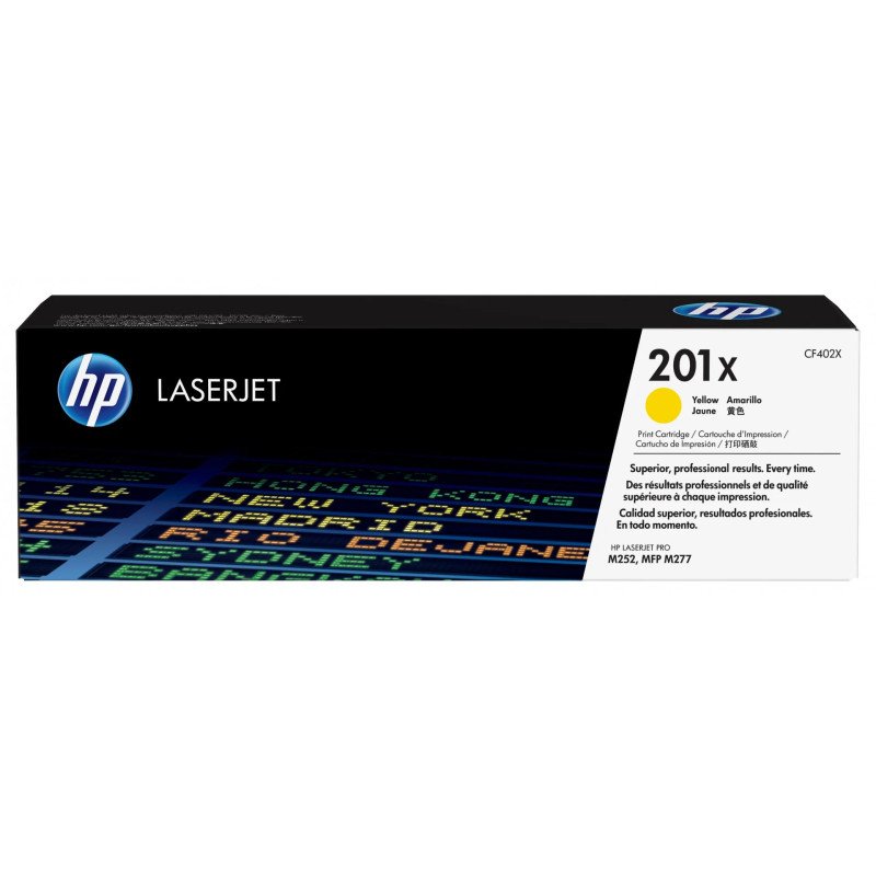 Toner grande capacité HP LaserJet d'origine 201X Jaune (CF402X) Hp