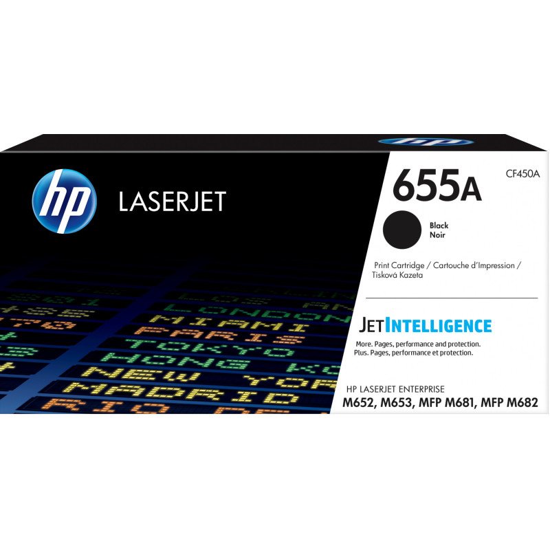 Toner HP LaserJet d'origine 655A Noir (CF450A) Hp