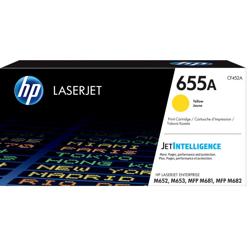 Toner HP LaserJet d'origine 655A Jaune (CF452A) Hp