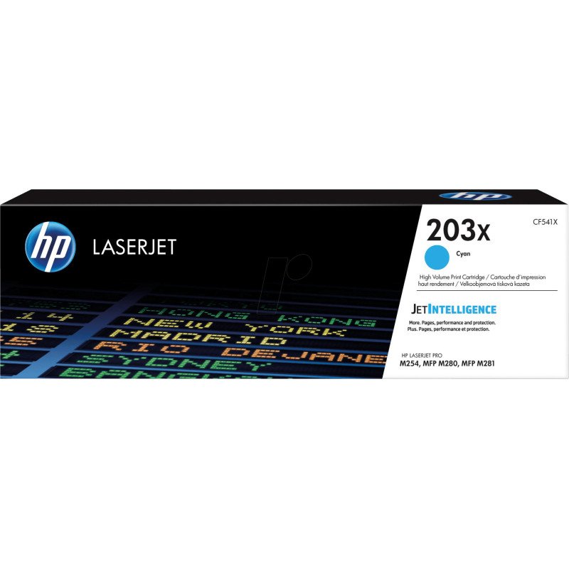 Toner HP LaserJet d'origine 203X Cyan (CF541X) Hp