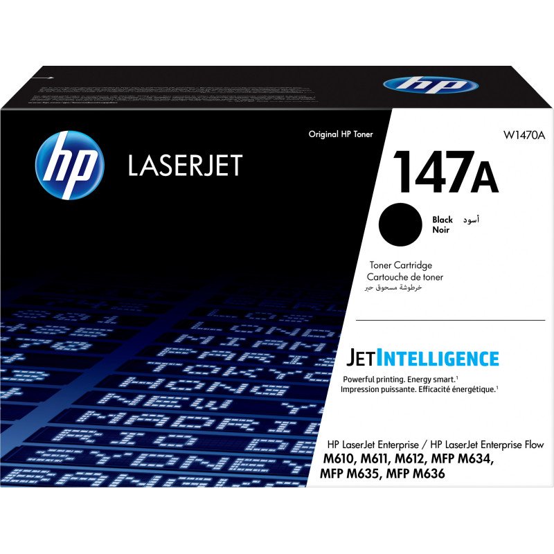 Toner HP LaserJet d'origine 147A Noir (W1470A) Hp