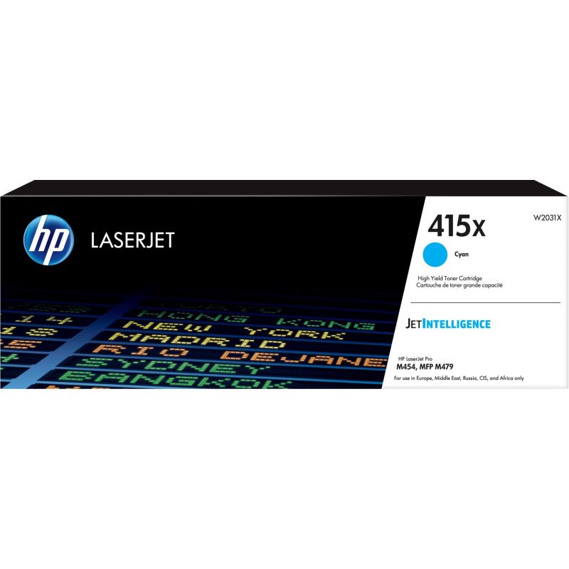 Toner HP d'origine à grande capacité 415X Cyan (W2031X) Hp