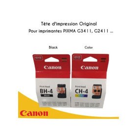 Canon Tète d'impression BH-4 Noir + CH-4 Color Pour PIXMA G3411, G2411 Canon