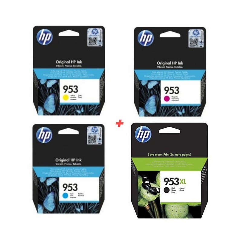 Hp Pack Cartouches d'encre 953xl Noir / 953 Couleur Hp