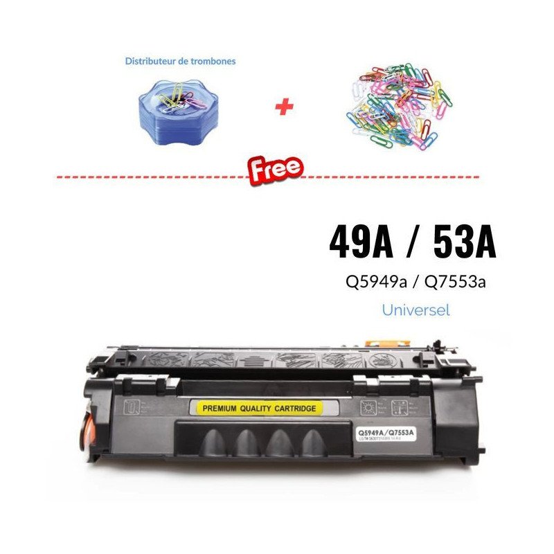 Toner 49A / 53A compatible ( Distributeur + trombones offert ) GENERIC